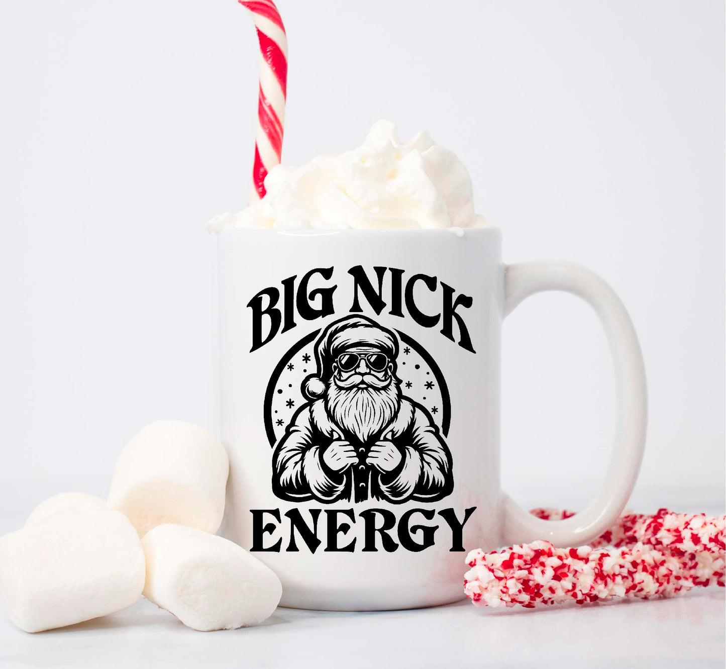 Big Nick Energy Santa Coffee Mug