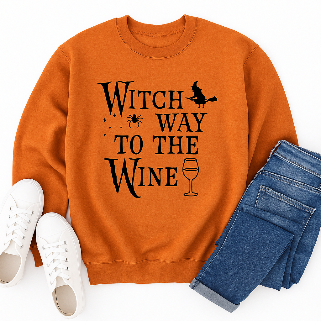 Witch Way to the Wine Image PNG Digital Instant Download
