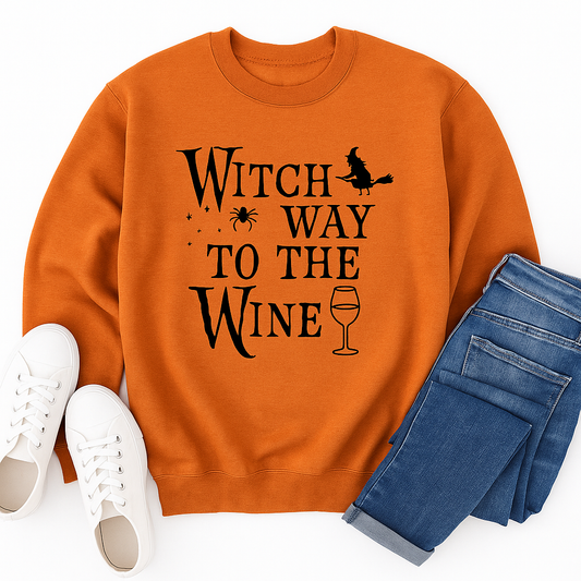 Witch Way to the Wine Image PNG Digital Instant Download