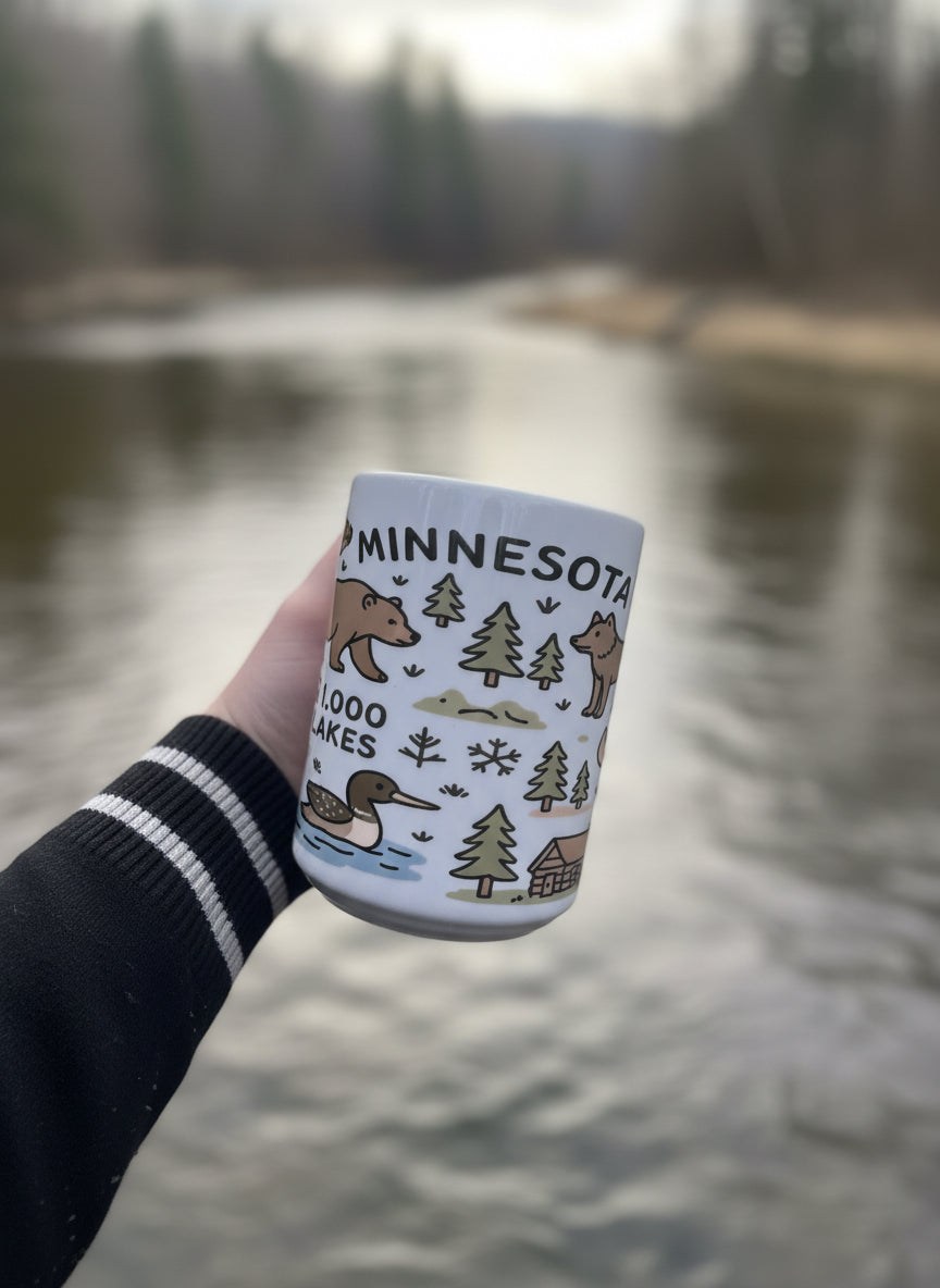 Minnesota Pastel Icon Mug – Cozy Cabin Collection