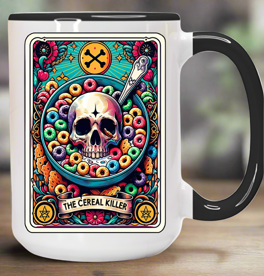 Cereal Killer Skeleton Tarot Reading Cards Coffee Mug