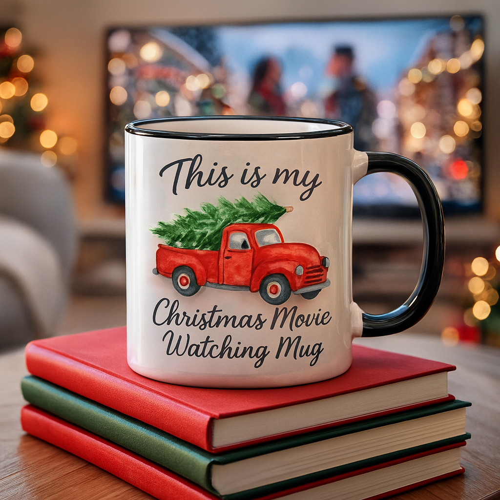 This Is My Christmas Movie Watching Mug – Red Vintage Truck Edition