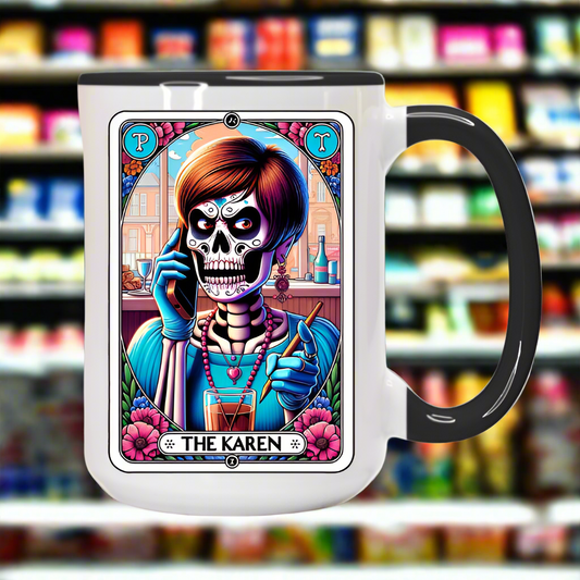 The Karen Skeleton Tarot Reading Cards Coffee Mug