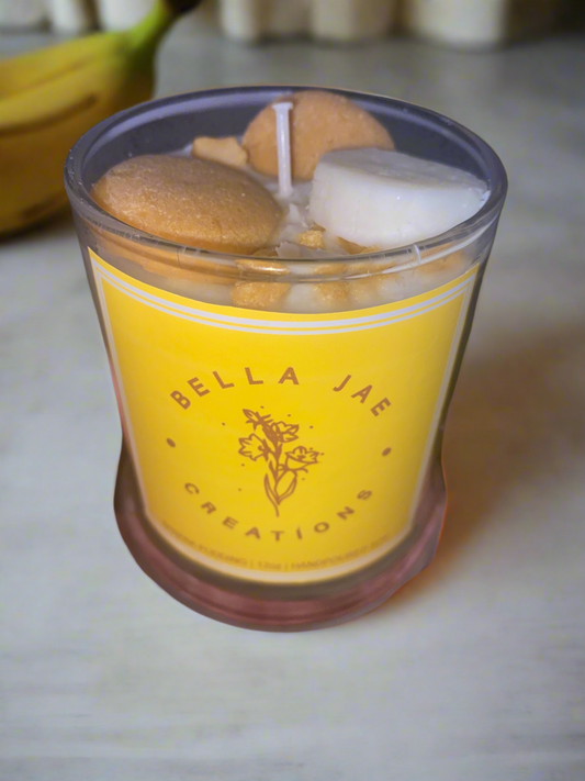 Banana Pudding Scented 12 oz Soy Candle