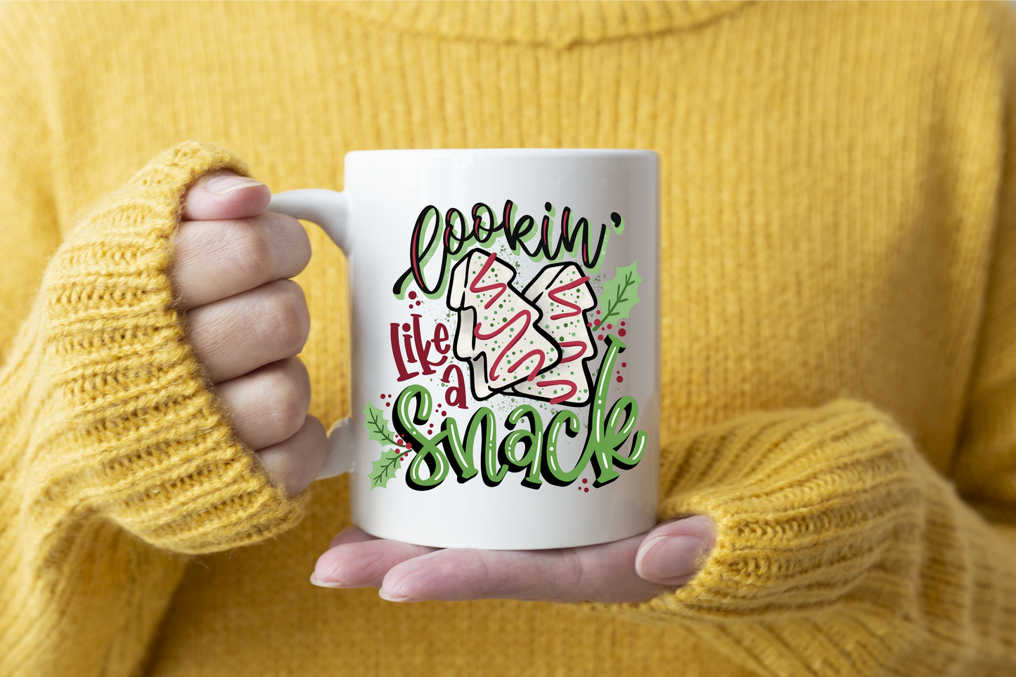 Lookin Like a Lil Snack Christmas Tree Cakes Coffee Mug