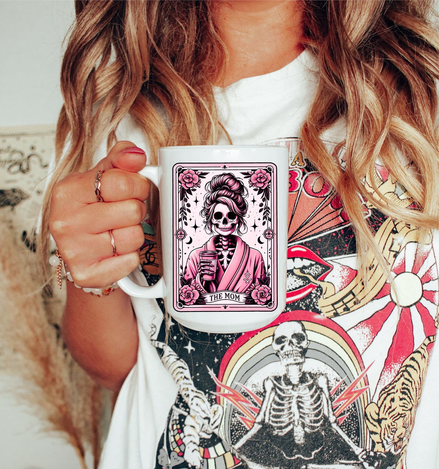 The Mom Skeleton Tarot Reading Cards Coffee Mug