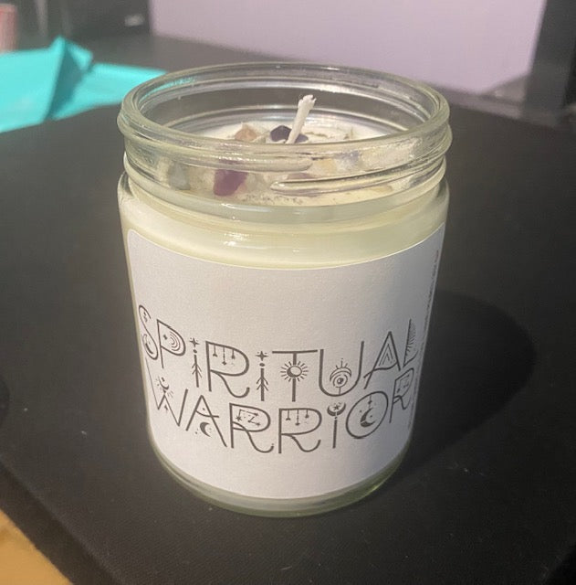 Spiritual Warrior Fluorite Intention Candle