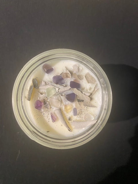 Spiritual Warrior Fluorite Intention Candle