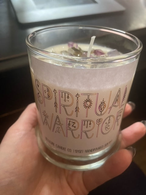Spiritual Warrior Fluorite Intention Candle