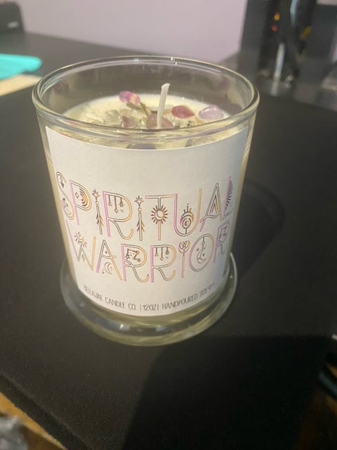 Spiritual Warrior Fluorite Intention Candle